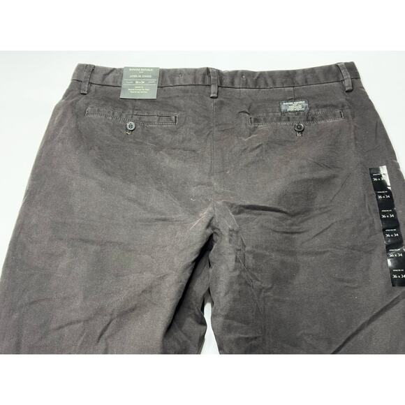 NWT Banana Republic Men's Athletic Fit Brown Lived-In Chino Pants - Size 36x33 - Picture 4 of 10